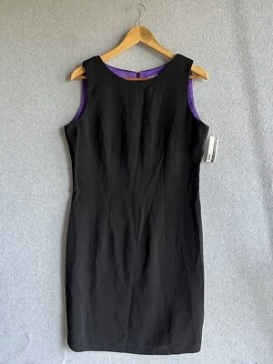 NWT Amanda Smith Petites Dress Black Sleeveless Sheath 12P - Image 1 of 4