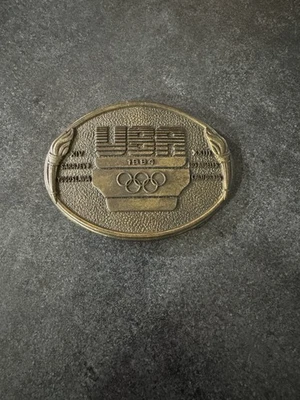 1984 USA Olympics Los Angeles California Vintage Commemorative Belt Buckle - Image 1 of 4
