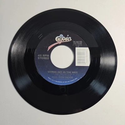 Miami Sound Machine "Words Get In The Way" "Movies" 45 Vg+ Tested Jukebox 1985 - Image 1 of 4