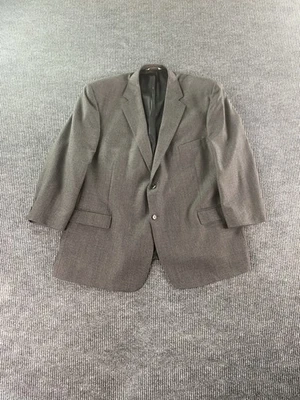 Pronto Uomo Sport Coat 54 R Gray Wool Solid Hopsack Premium Classic Big & Tall - Image 1 of 4