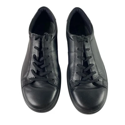 Ecco Shoes Womens Size 9-9.5 Black Leather Low Top Casual Lace Up 857683-01001 - Image 1 of 4