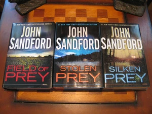 3-John Sandford-Stolen Prey-Silken Prey-Field of Prey-Crime-Detective-Hardcovers - Imagen 1 de 8