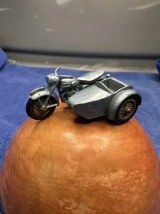 Vintage 1960s Matchbox Lesney Triumph T110 Motorcycle w/Sidecar Slate Blue - Picture 1 of 5