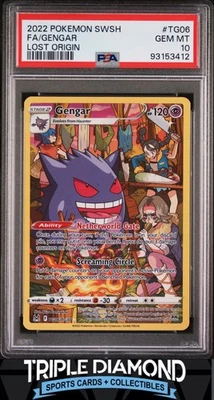 2022 Pokemon Sword & Shield Lost Origin #TG06 Gengar Full Art PSA 10 FDP35 - Image 1 of 2