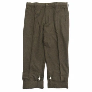 Yohji Yamamoto Pour Homme 2-Way Roll-Up Wide Pants Brown Wool Vintage Men’s - Picture 1 of 8