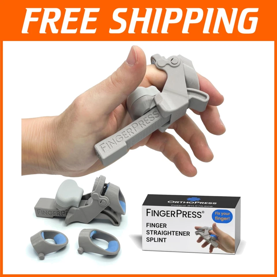 Effective PIP Extension Orthosis | Gray/Medium Finger Splint - Image 1 of 4