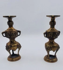 ANTIGUA LÁMPARA QING CHINA DE LATÓN CANDELABRO CHINOISERIE - Imagen 1 de 6