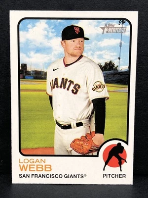 Logan Webb 2022 Topps Heritage #358 - San Francisco Giants - Image 1 of 3