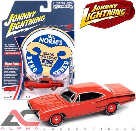 JOHNNY LIGHTNING 1:64 JLSP384A 1970 DODGE SUPER BEE "MR. NORMS" (HEMI ORANGE) - Image 1 of 1