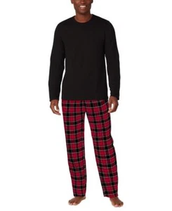 Cuddl Duds Men Black/Red Plaid Cozy Lodge French Terry Shirt & Pants Set Size XL - Picture 1 of 1