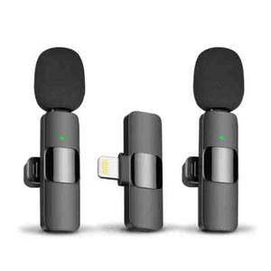 2-Pack Wireless Lavalier Microphone for iPhone iPad – Noise Canceling Mic M686 - Picture 1 of 7