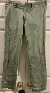 Pantalones chinos Polo Ralph Lauren verdes elásticos ajustados 36x32 - Imagen 1 de 6