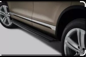 GENUINE VW SIDE STEP FOOT RUNNING BOARD VOLKSWAGEN TOUAREG 7P 2011-17 BLACK - Picture 1 of 15