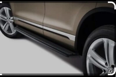 GENUINE VW SIDE STEP FOOT RUNNING BOARD VOLKSWAGEN TOUAREG R LINE 2011-17 BLACK - Image 1 of 4