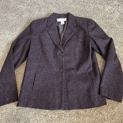 Chaqueta Blazer Norton McNaughton Mujer Talla 6 Morado Mezcla Lana De Colección Foto 1 de 4