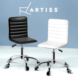 Artiss Office Chair Conference Chairs Computer Desk PU Leather Low Back - Picture 1 of 14
