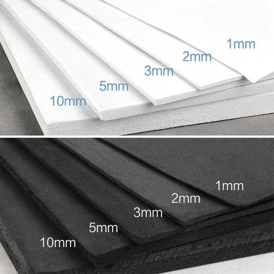 EVA Foam Sheets 35x50cm Kids Handmade DIY Craft Cosplay Model 1~10mm Thick White - Image 1 of 3
