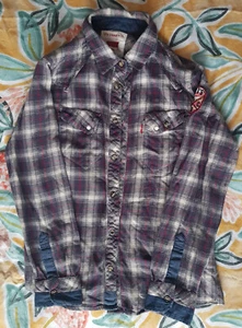 Boys Levis Checked Western Style Vintage Shirt Age 10 to 12 100% Cotton. - Picture 1 of 7