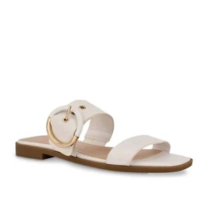 NWOB Unisa Maesie Slide Sandal Faux Leather in White Women’s Size 7 - Picture 1 of 11