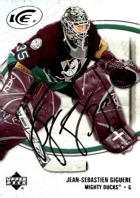 Jean-Sebastien Giguere - Signed 2005-06 Upper Deck Ice Card #3 - Anaheim Ducks - Image 1 of 2