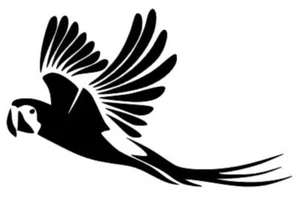 CALCOMANÍA DE VINILO MACAW LORO - CALCOMANÍA TROQUELADA AUTOADHESIVA VOLADORA DE PÁJAROS - Imagen 1 de 2