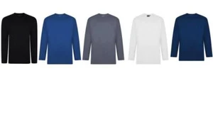 Espionage Mens Big Size Pure Cotton Long Sleeve Tee Shirt Size 2XL-8XL - Picture 1 of 43