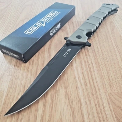 Cold Steel Large Luzon Folding Knife 6" 8Cr13MoV Steel Blade Earth GFN Handle - Image 1 of 4