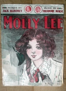 Molly Lee by Theodore Morse Vtg Sheet Music (1909 Large Format) - Picture 1 of 4