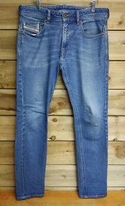 Diesel Jeans Mens W32 L32 Blue Thommer X Stretch Slim Skinny Denim Zip Fly Worn - Picture 1 of 10