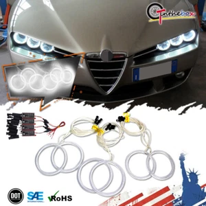 Para Alfa Romeo 159 2005-2011 Smd LED Ojos de Ángel Kit Halo Anillo Faro DRL - Imagen 1 de 9