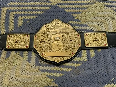 CINTURÓN DE 6 MM TÍTULO RÉPLICA CAMPEONATO MUNDIAL PESO PESADO FUNDIDO ORO GRANDE Foto 1 de 4