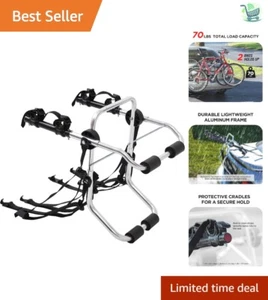 Versatile 2-Bike Trunk Rack - Rustproof Aluminum, Enhanced Stability, 70 lbs - Picture 1 of 10