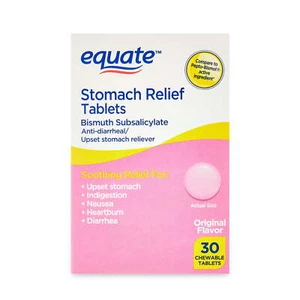 Equate Stomach Relief Chewable Tablets, 262 mg, 30 Count - Picture 1 of 2