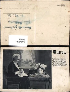 646639,Mutter Muttertag beim Sticken Handarbeit Blumen Spruch - Picture 1 of 1