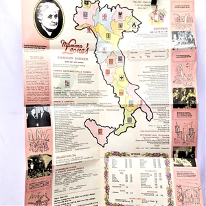VINTAGE 1950s MAMMA LEONE'S SOUVENIR RESTAURANT DINNER MENU, NEW YORK CITY - Picture 1 of 10