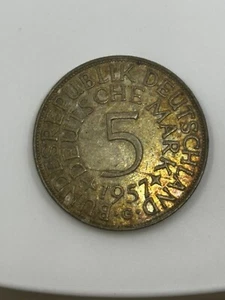 Moneda de plata de 5 marcos de Alemania 1957-G .625 - Imagen 1 de 2