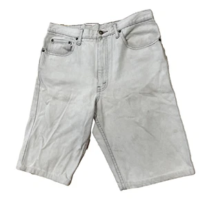 ATTRAK Jeans Denim Shorts Herren 34x30 grau Vintage 90s Y2k Streetwear Bermuda MOD Saum - Bild 1 von 21