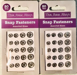2 X SNAP FASTENERSS. ASSORTED SIZES 20 SETS. - Picture 1 of 5