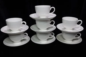 MADERA DE CUÑA RARA PORCELANA DE HUESO BLANCO 7 TAZAS Y PLATILLOS INGLATERRA SIN ADORNOS - Imagen 1 de 6