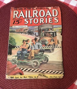 Railroad Stories Magazine SEPT. 1936 Johnstown Flood THE GIRL IN THE ZULU CAR - Picture 1 of 8