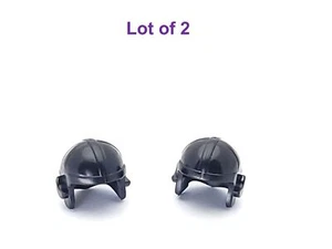 Lego Mini Figure Helmet Headgear Aviator Cap Black Lot of 2 - Picture 1 of 1