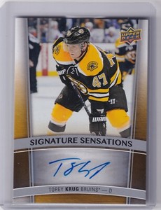 2015-16 Upper Deck Signature Sensations Autograph Torey Krug Auto BRUINS