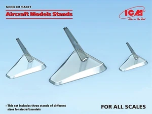 Aircraft Models Stands (Clear Edition) 1/144 1/72 1/48 1/32 ICM A001 - Picture 1 of 3