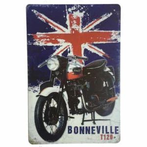 Triumph Bonneville T120 Motorcycle Bike Tin Sign Garage Man Cave 30cm x 20cm - Picture 1 of 1