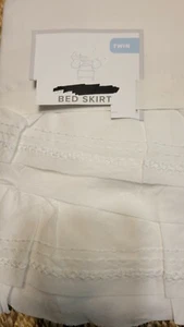 Pottery Barn Kids Sadie Ruffle Bed Skirt Twin New White - Picture 1 of 5
