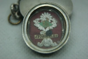 † 19TH EX CARNE ST FRANCIS of ASSISI STERLING OFM RELIQUARY RELIC PATRIZI CARD.† - Picture 1 of 17
