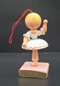 Vtg MCM Italy Blonde Hair Ballerina Dancer Figure Ornament - Picture 1 of 11