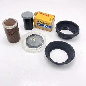 Kodak 35 mm Film Color, Film Case, Aragon 45 mm Filter, Olympus 28 mm F28 Hood - Picture 1 of 11