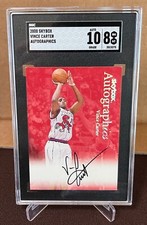 1999-2000 Skybox Premium Autographics - Vince Carter - SGC 8 Auto 10