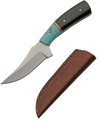 Cuchillo fijo Trailing Point Skinner 3,5" acero inoxidable hoja completa mango de resina Foto 1 de 4
